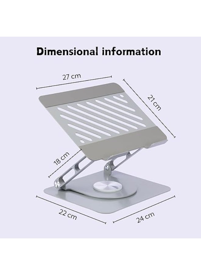 حامل لابتوب دوّار 360 درجة قابل للتعديل، تصميم مريح قابل للطي، مناسب لأجهزة حتى 16 بوصة - Image 4
